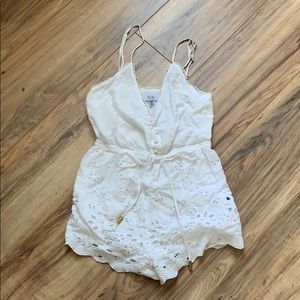 White lace romper